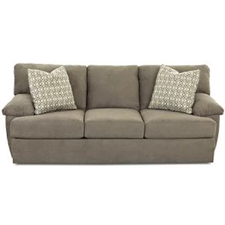 Casual Sofa with Attached Pillow Back and Foam Cushion Seat
